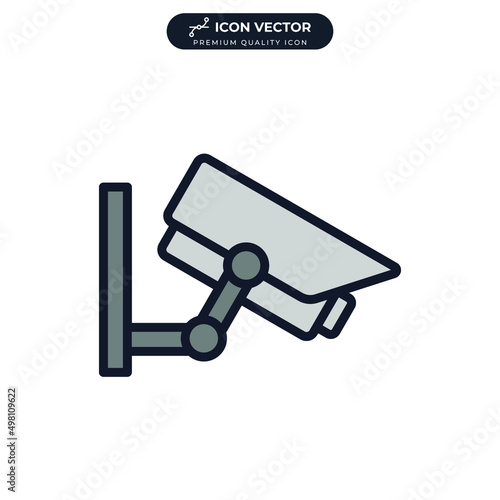 Security camera icon symbol template for graphic and web design collection logo vector illustration