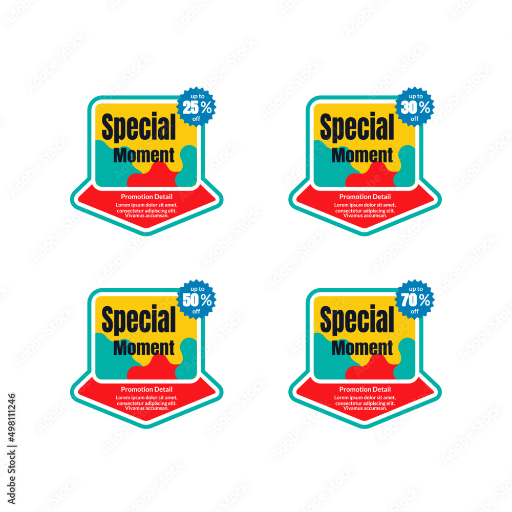 Sale Discount label Sticker Price Promotion Vector Design