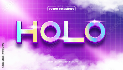 Hologram Gradient Text Effect