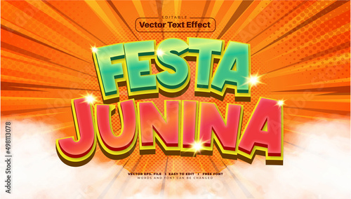 3D Festa Junina Text Effect