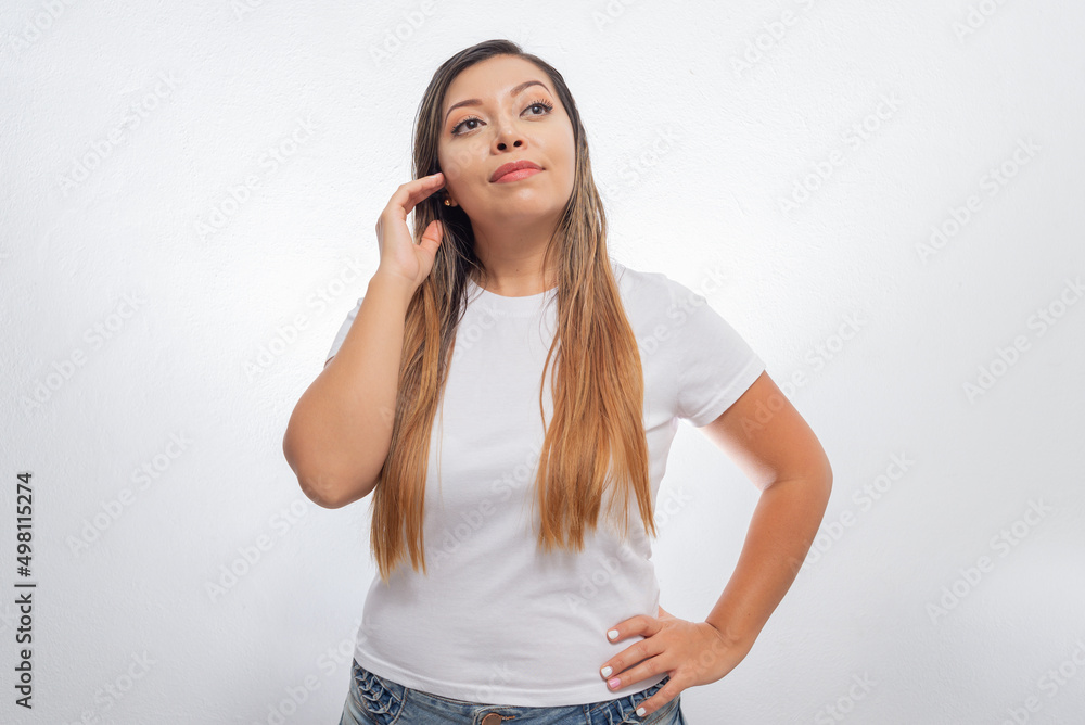Portrait of pensive young woman. Portrait of pensive young woman.