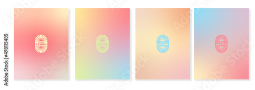Set of grainy gradient backgrounds inl bright colors. For covers, wallpapers, branding, social media and other projects. For web and print. You can use a grainy texture for each of the backgrounds.