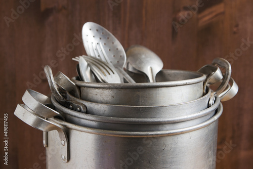 Vintage metal kitchen utensils
