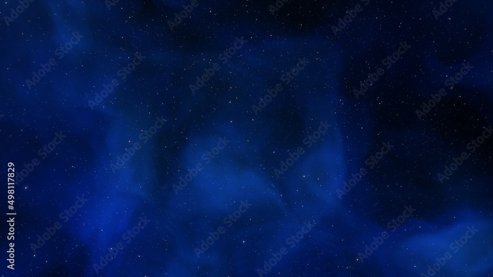 Fototapeta premium Deep space nebula with stars. Bright and vibrant Multicolor Starfield Infinite space outer space background with nebulas and stars. Star clusters, nebula outer space background 3d render 