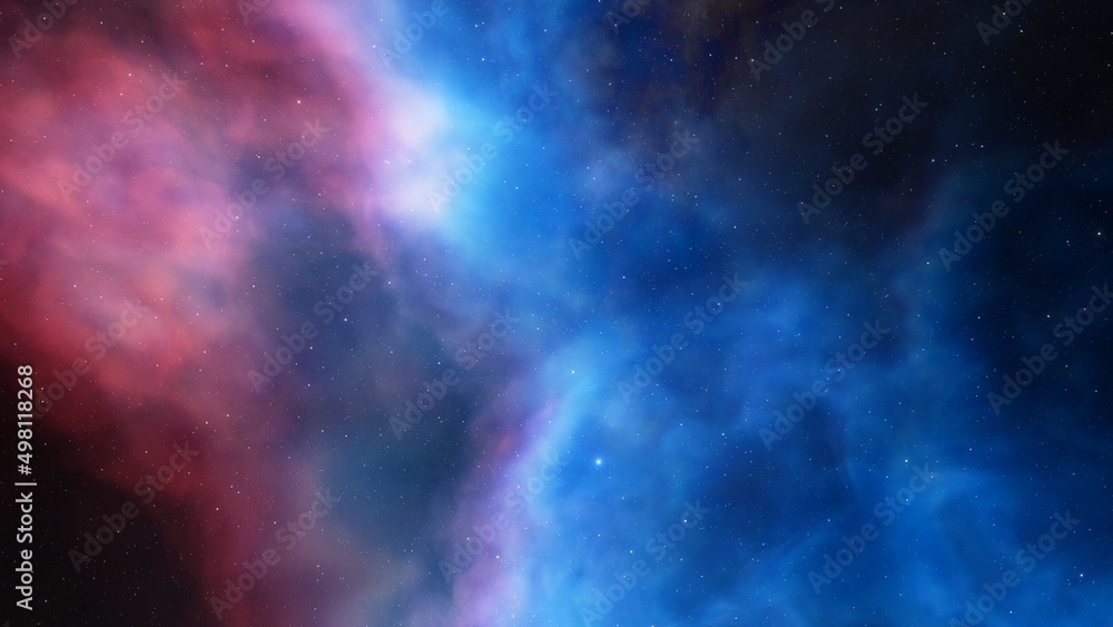 Fototapeta premium science fiction illustrarion, colorful space background with stars 