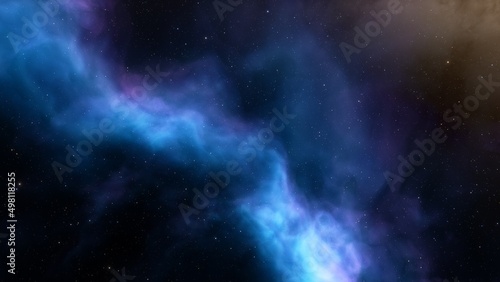 science fiction illustrarion  colorful space background with stars  