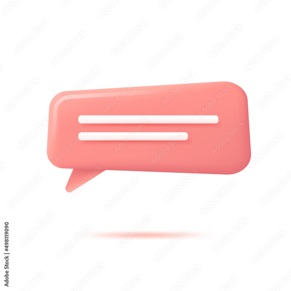Vector realistic 3d speech bubble, chat icon, message box Vector realistic 3d speech bubble, chat icon, message box