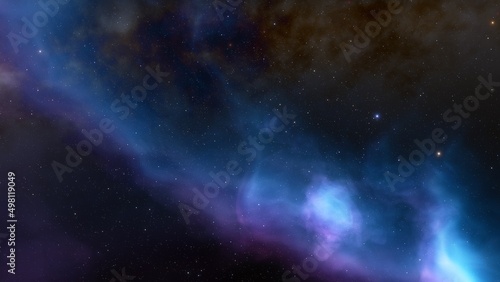 Fototapeta Naklejka Na Ścianę i Meble -  Space background with realistic nebula and shining stars. Colorful cosmos with stardust and milky way. Magic color galaxy. Infinite universe and starry night