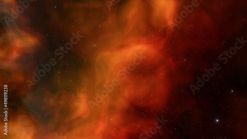 Space background with realistic nebula and shining stars. Colorful cosmos with stardust and milky way. Magic color galaxy. Infinite universe and starry night © ANDREI