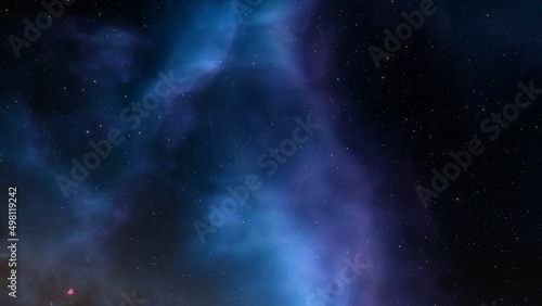 Space background with realistic nebula and shining stars. Colorful cosmos with stardust and milky way. Magic color galaxy. Infinite universe and starry night © ANDREI