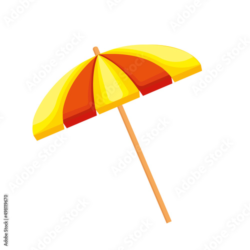 Obraz na płótnie Beach umbrella. Yellow and red umbrella isolated. Vector w salonie