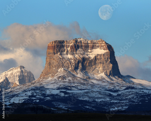 Chief Mountain at sunrise Babb MT