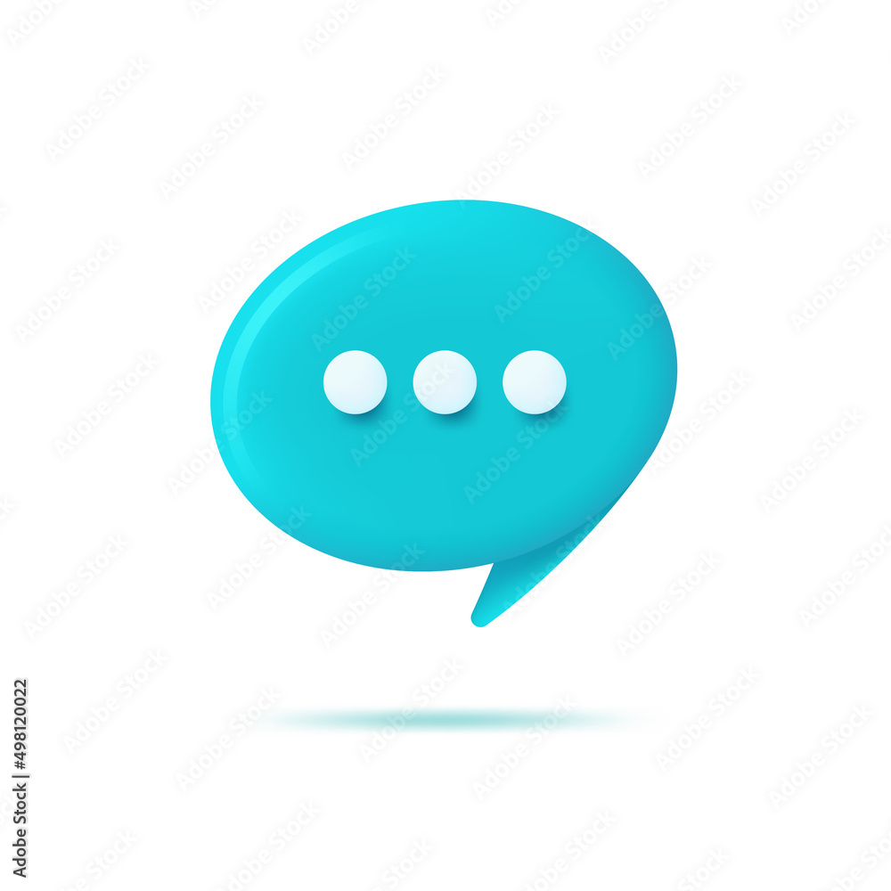 Vector realistic 3d speech bubble, chat icon, message box Vector realistic 3d speech bubble, chat icon, message box