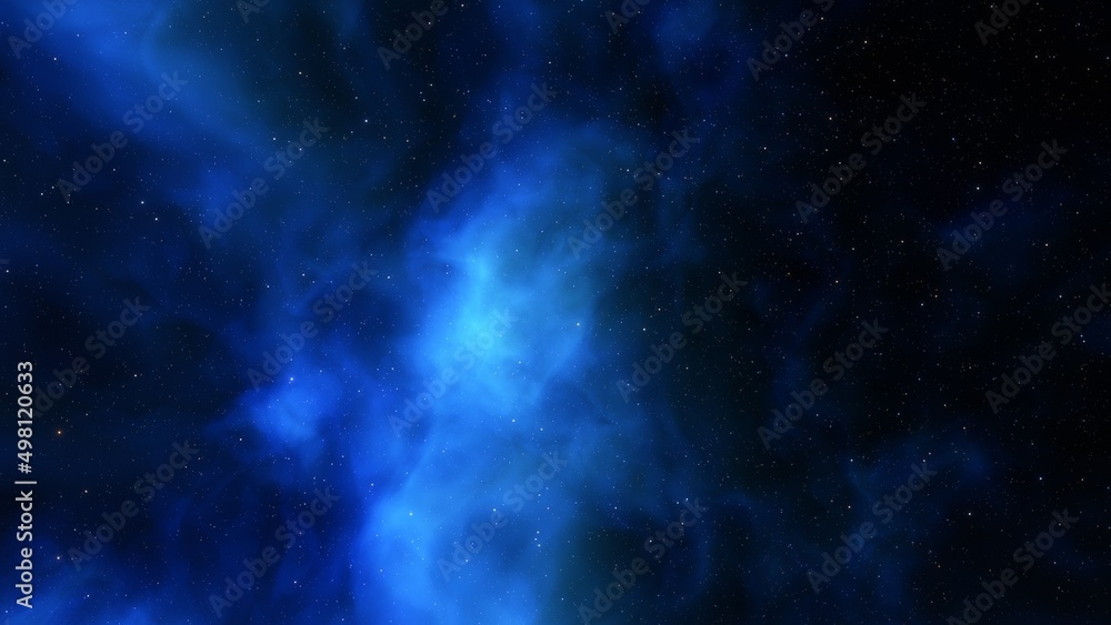 Obraz premium nebula gas cloud in deep outer space, science fiction illustrarion, colorful space background with stars 3d render 