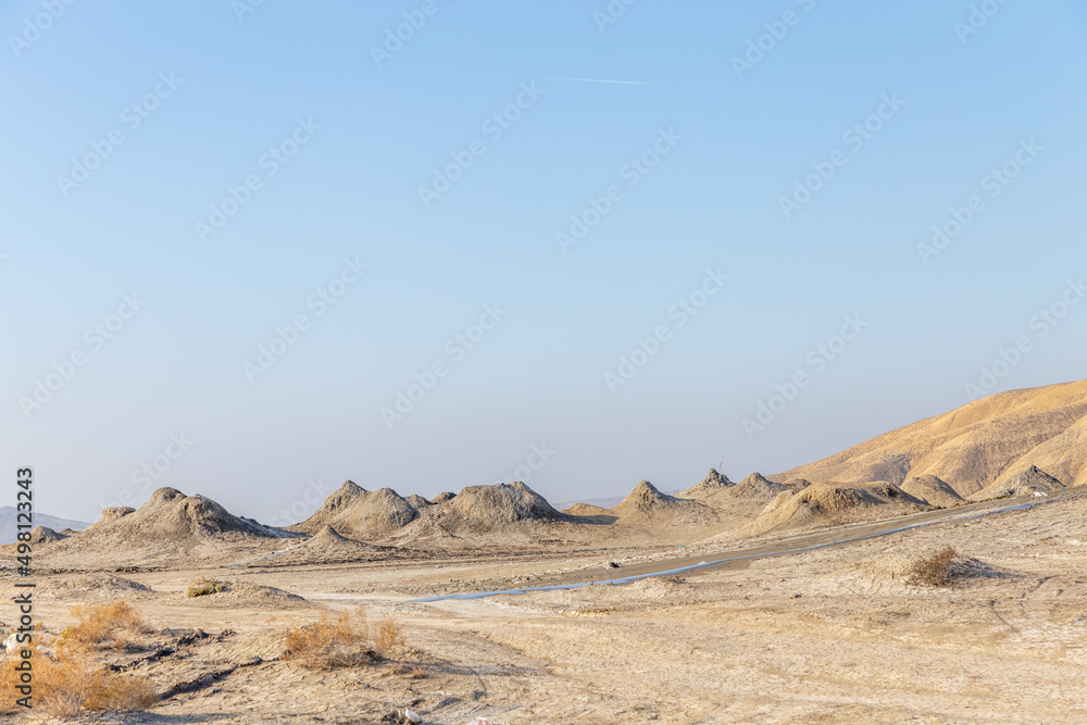 Mud volcanoes of Gobustan. Azerbaijan