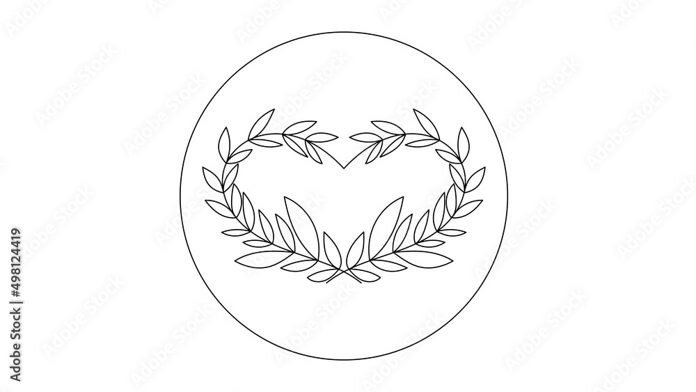 Fototapeta premium line drawing minimalist flowers .isolated on white background ,Vector illustration EPS 10