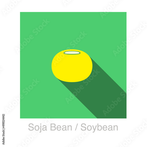 Soja bean, soybean food flat icon vector illustration