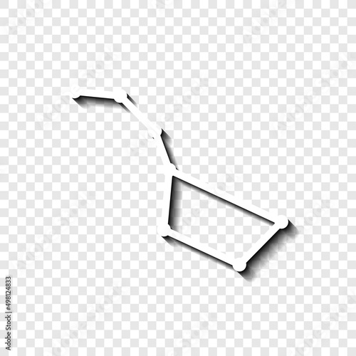 Big Dipper simple icon. Flat desing. White with shadow on transparent grid.ai