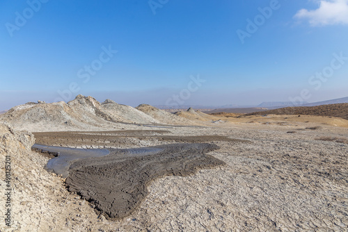 Toragay Mud volcanoes. Gobustan reserve, Azerbaijan photo