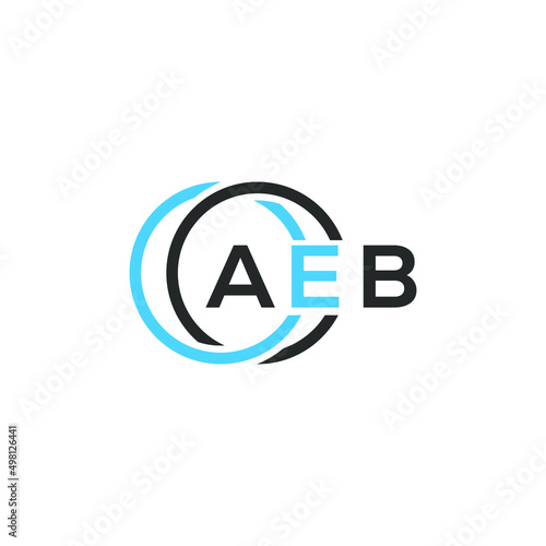 AEB logo monogram isolated on circle element design template, AEB letter logo design on white background. AEB creative initials letter logo concept.  AEB letter design. photo