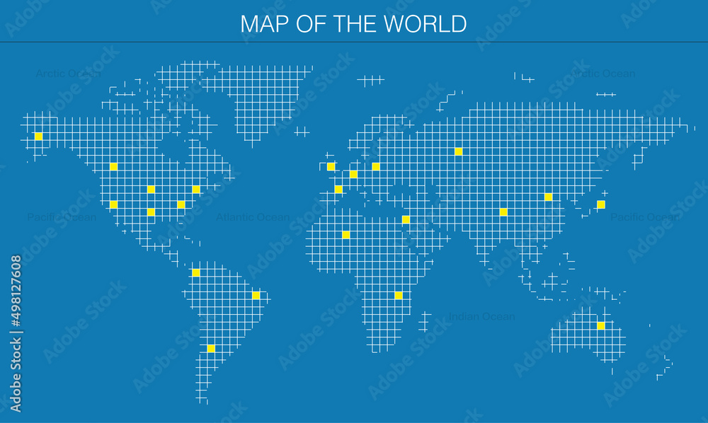 Minimalist straight line map of the world, vector background Minimalist straight line map of the world, vector background