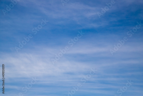 Canvas Print Blue sky cirrus clouds.