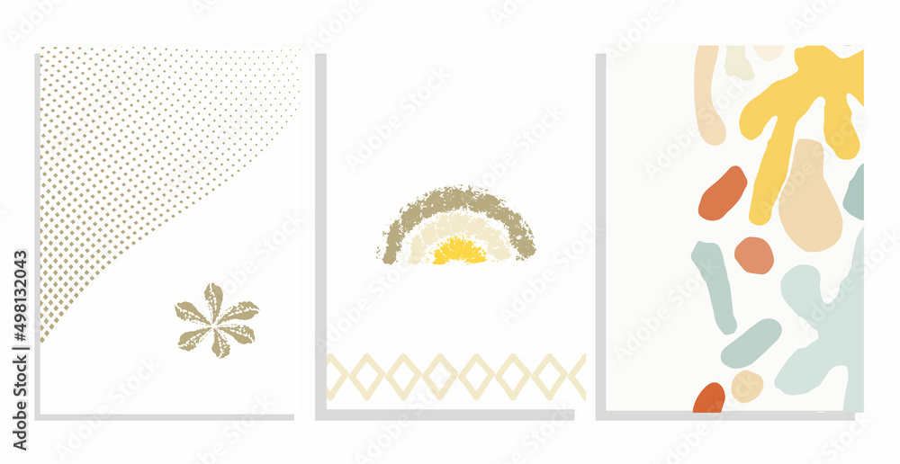 vector background covers set with sun,rainbow
