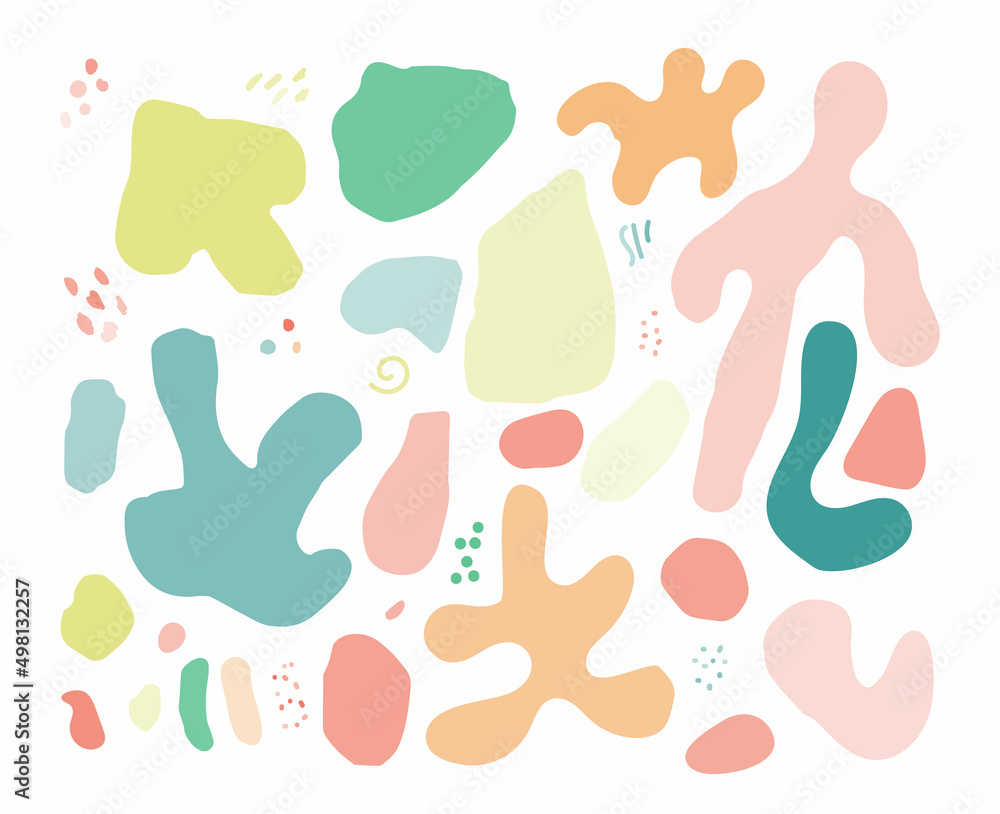 organic shapes contemporary vector background illustration set organic shapes contemporary vector background illustration set