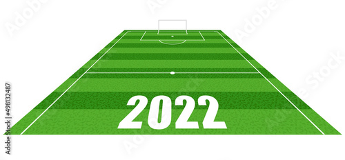 Grass football soccer field, vector illustration