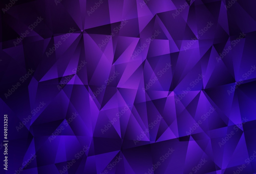 Dark Purple vector template with crystals, triangles. Dark Purple vector template with crystals, triangles.