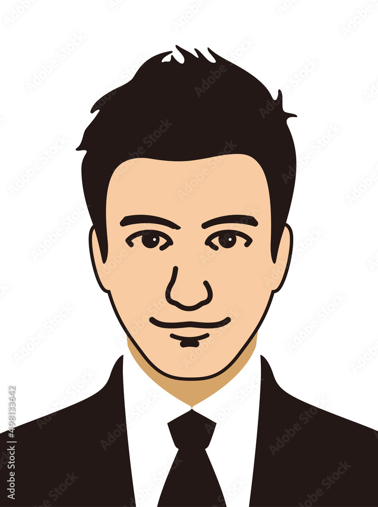 Businessman ID photo, vector illustration Businessman ID photo, vector illustration