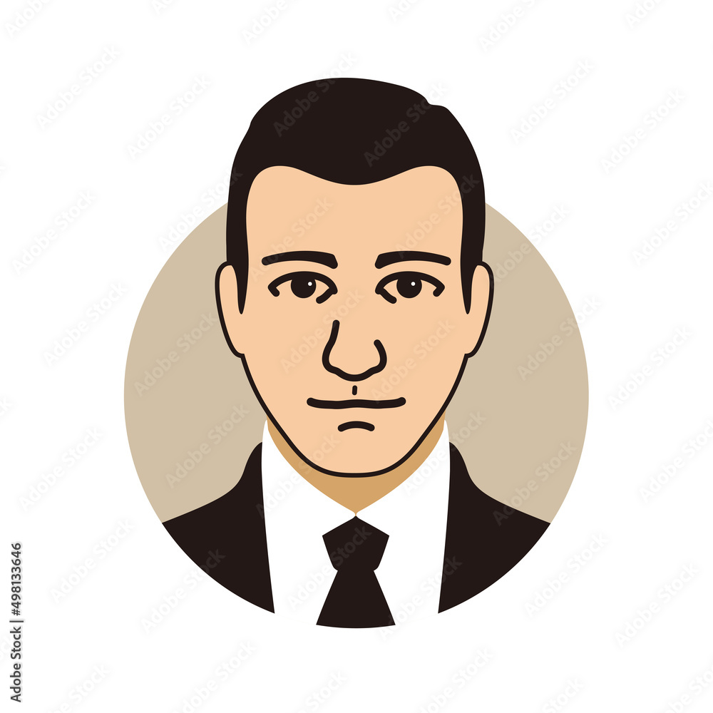 Businessman ID photo, vector illustration Businessman ID photo, vector illustration