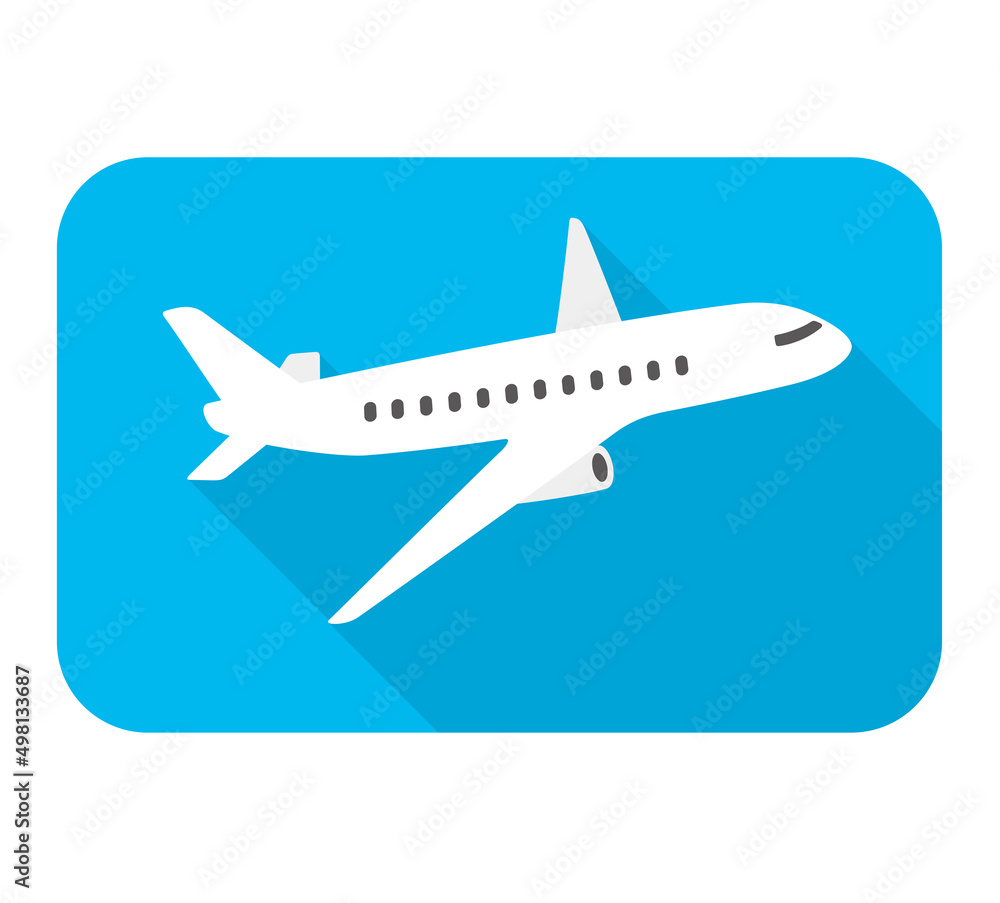 Private plane, aircraft, flat icon vector illustration