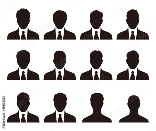 Businessman ID photo, vector illustration