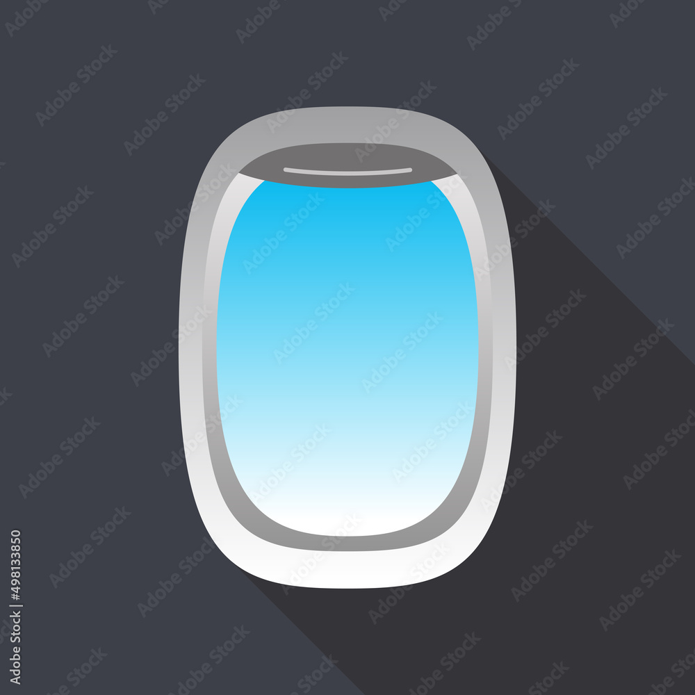 Plane window flat icon design vector illustration Plane window flat icon design vector illustration