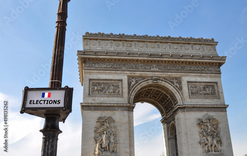 Paris on the presidential .election day - Arc de Triomphe © wkhrait