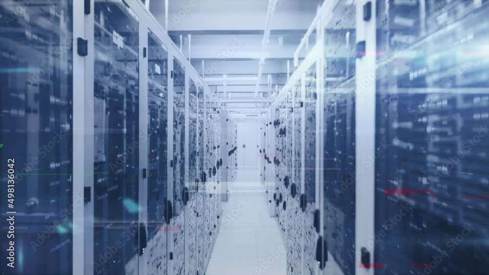 Animation of interference over server room Animation of interference over server room