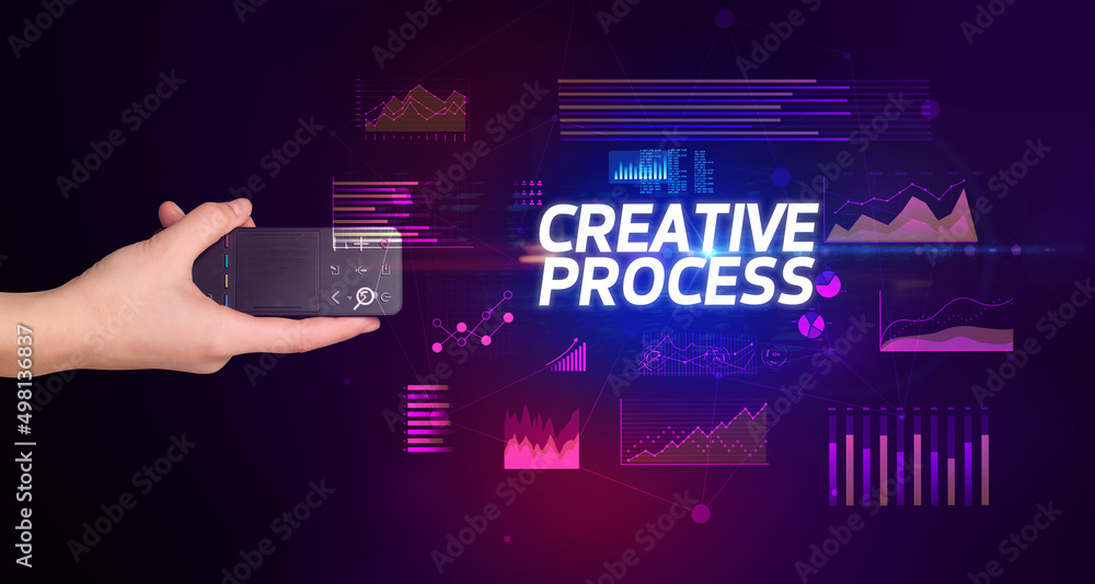 hand holding wireless peripheral, cyber business concept hand holding wireless peripheral, cyber business concept