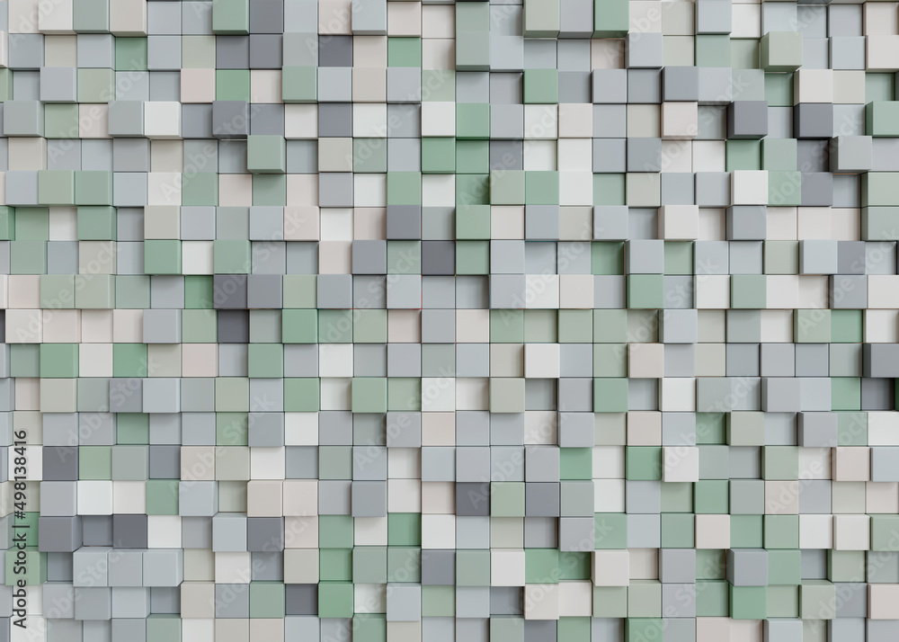 3D rendering colorful abstract geometric wall with cubes. Background horizontal format with pastel colors and offset elements.
3D rendering colorful abstract geometric wall with cubes. Background horizontal format with pastel colors and offset elements.