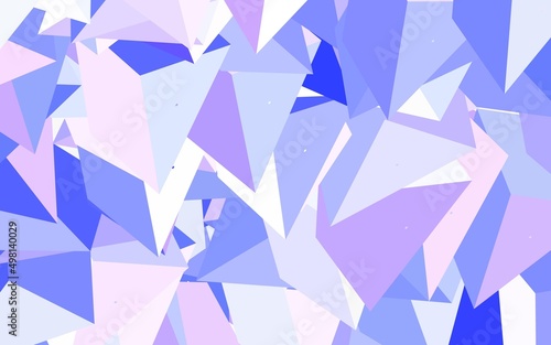 Light Pink, Blue vector backdrop with lines, triangles.