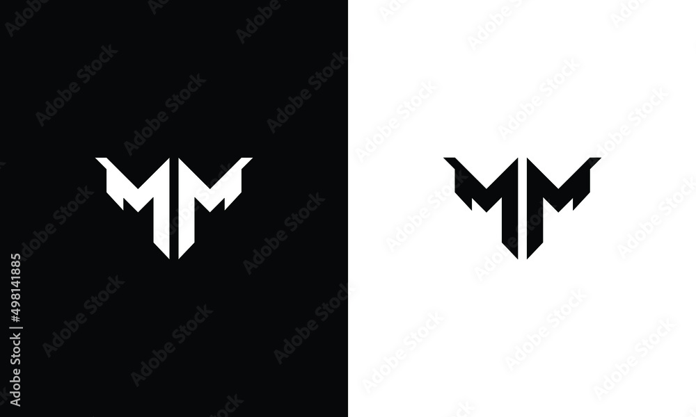 monogram initial MM logo design inspiration Stock Vector | Adobe Stock