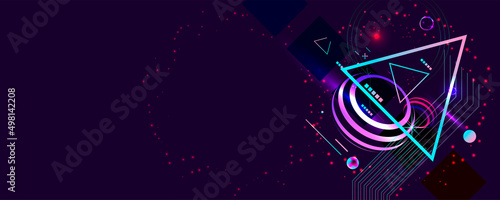 Unique treble bstract modern Very Peri background futuristic art neon abstraction background cosmos new art 3d starry sky glowing galaxy and planets blue circles