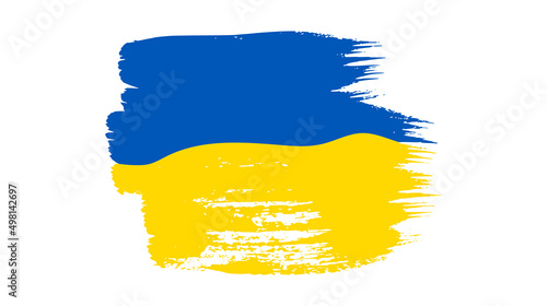 Ukrainian national flag in grunge style