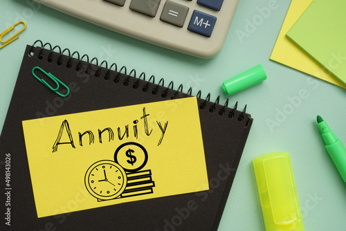 Annuity is shown on the photo using the text photo