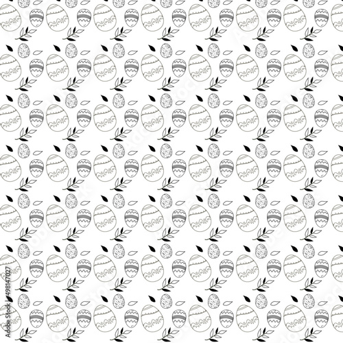 easter eggs black white pattern bachground