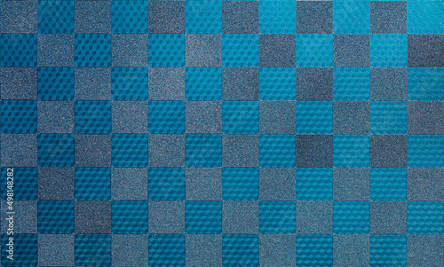 turquoise glossy checkered textured background