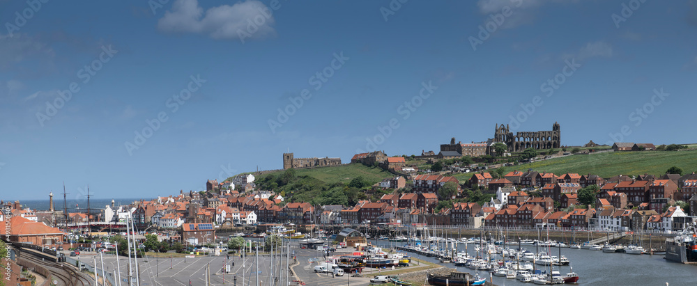 Whitby harbour in summer
