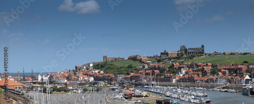 Whitby harbour in summer