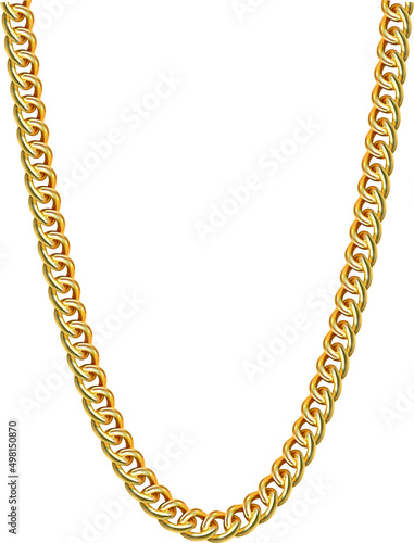 Chain on white background. EPS-10