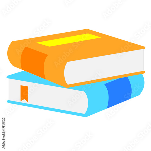 stack of books isolated